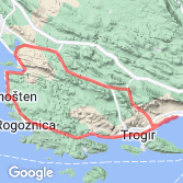 Mapa Kaštela - Primošten - Rogoznica